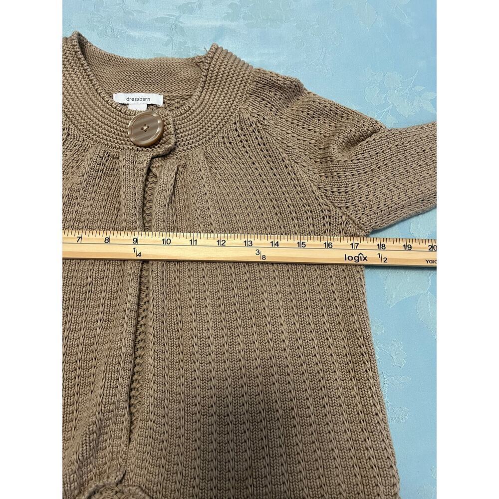 Dress Barn Chunky-Knit Shrug Cardigan Brown size Large Secretary Teacher office - Picture 7 of 10